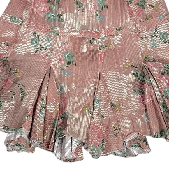 Free People Ethereal Dainty Cottage Bordeaux Floral Maxi Skirt Size Medium - Picture 9 of 15